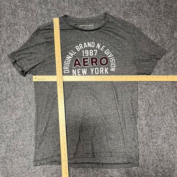 Aeropostale Men's Graphic Logo T-Shirt Gray Size Large Casual Short Sleeve - Picture 7 of 7